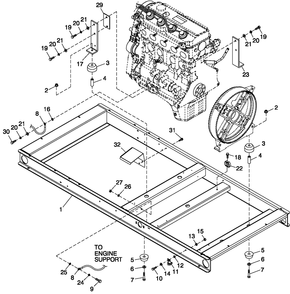 Mounting Base 2.4l C2 Diagram and Parts List for QT02524ANSN (4784321 - 4814098)(2007) Generac Generator