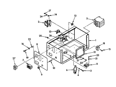 Control Panel Diagram and Parts List for 9653-0  Generac Generator