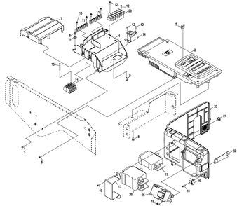 Control Panel Diagram and Parts List for 0060331 (6581491 - 7537744)(2012) Generac Generator