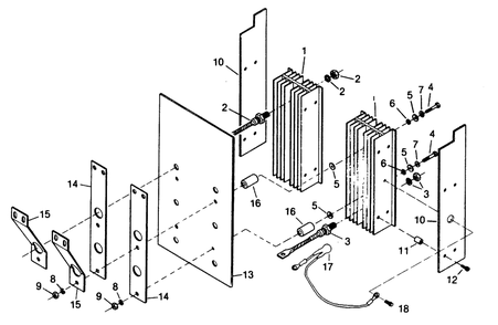 Diode Plate Diagram and Parts List for 1015-A  Generac Welder