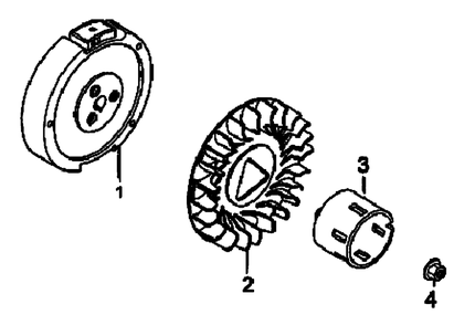 Flywheel Diagram and Parts List for 0057360 (5210769 - 5271450)(2009) Generac Generator