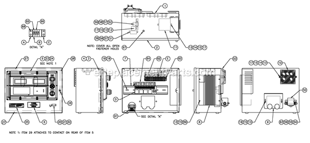 Battery Charger H-Panel 10a12v Diagram and Parts List for QT07068GVSNA (6168590)(2010) Generac Generator