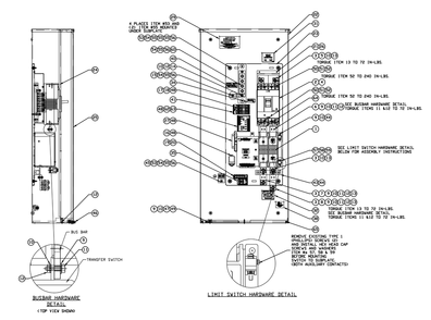 Part Location Diagram of 0C2162 Generac Assembly Neutral Block 300-400a