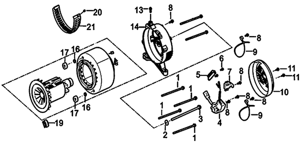 Part Location Diagram of 0J58620208 Generac Band