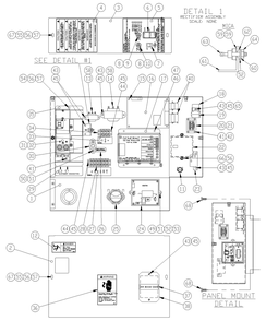 Control Panel Diagram and Parts List for 0049881 (3997157 - 4169664)(2005) Generac Generator