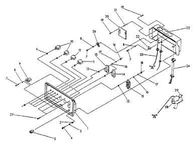 Control Panel (10/95) Diagram and Parts List for 9885-0 (Rev 0)(1995-07) Generac Generator