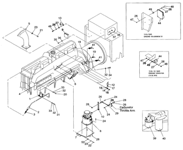 Engine Parts - Drawing 1 Diagram and Parts List for 4588-0  Generac Generator