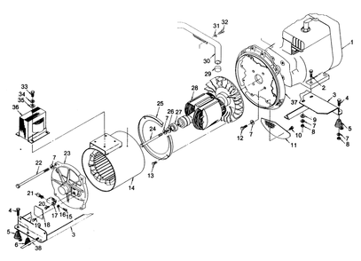 Part Location Diagram of 56227 Generac Bolt, Stator