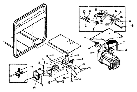 Idle Control Diagram and Parts List for C8000 (9386-1)(9386-1) Generac Generator
