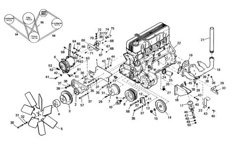 Engine Parts 53824 Diagram and Parts List for 6962-4  Generac Welder