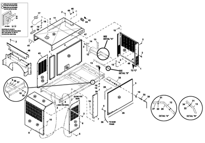 Ev Enclosure C2 Diagram and Parts List for HT03524GNAX (6798528)(2011) Generac Generator