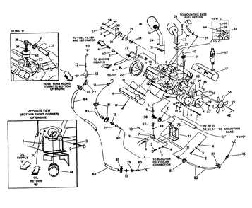 4.3 Liter Engine (Internal) Diagram and Parts List for 9467-1  Generac Generator