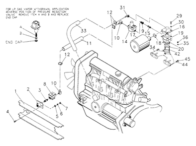 Natural Gas Fuel System Diagram and Parts List for 0756-0  Generac Generator