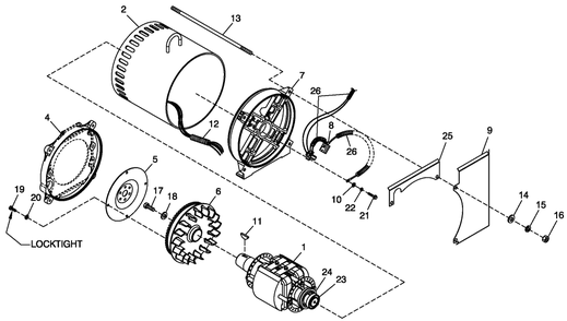 Cpl Alternator Direct Excitation Diagram and Parts List for 0053390 (4508925 - 4668302)(2006) Generac Generator