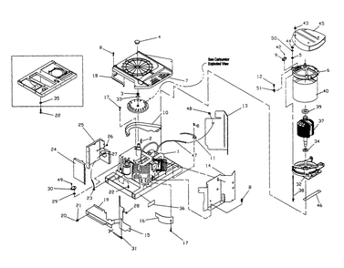 Engine, Alternator, Sheet Metal Diagram and Parts List for 0905-1  Generac Generator