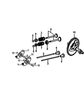 Rocker/Camshaft Diagram and Parts List for 006412-0  Generac Pressure Washer