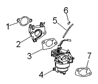 Carburetor Diagram and Parts List for 0057360 (5210769 - 5271450)(2009) Generac Generator