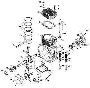 Engine Assembly Diagram and Parts List for 6269-3  Generac Generator