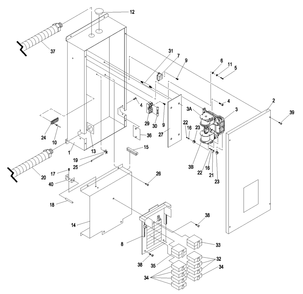 Load Center Assembly 3 Diagram and Parts List for 0053820 (4652220 - 4654095)(2006) Generac Generator