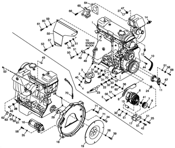 Part Location Diagram of 0G0638 Generac Spacer Alternator 2.4l G1