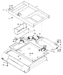 Mounting Base Diagram and Parts List for 6153-0  Generac Generator
