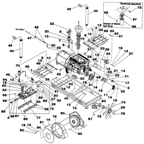 Engine Common Parts Diagram and Parts List for 4299-0  Generac Generator