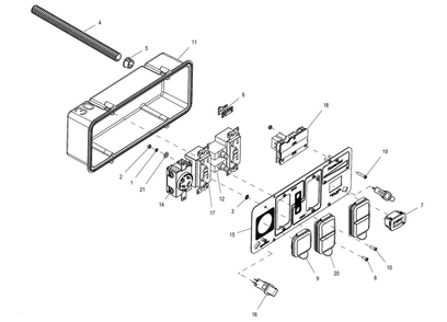 Control Panel Diagram and Parts List for 005778-2  Generac Generator
