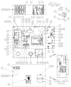 Control Panel Diagram and Parts List for 0049930 (3804746 - 3990828)(2004) Generac Generator