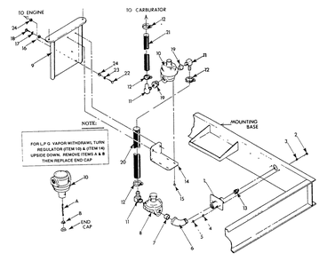 Natural Gas Regulator Diagram and Parts List for 9303-3  Generac Generator