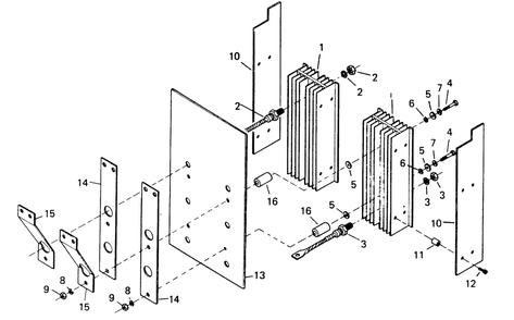 Diode Plate Diagram and Parts List for 8451-0  Generac Welder