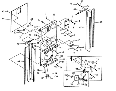 Control Panel Back Diagram and Parts List for 9336-4  Generac Generator