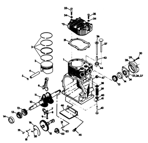 Engine Diagram and Parts List for 6206-8  Generac Generator