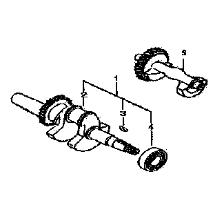 Crankshaft Diagram and Parts List for 5941-1  Generac Generator