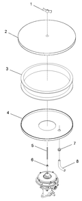 4.3l Air Cleaner Diagram and Parts List for 0047490 (3650293 - 3651545)(2002) Generac Generator