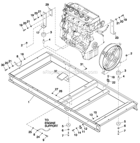 Mounting Base 2.4l C2 Diagram and Parts List for QT02524GNANA (7056379)(2012) Generac Generator