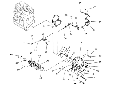 Timing Gear And Housing Governor Diagram and Parts List for 9344-0  Generac Generator