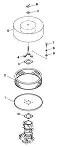 Air Cleaner 5.4l/6.8l Ford Diagram and Parts List for BT13068GNSN (4608V31106)(2008) Generac Generator