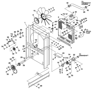 Cool Sys 5.4l/6.8l O/S C5 Diagram and Parts List for QT08054ANNNA (4842570 - 4862749)(2007) Generac Generator