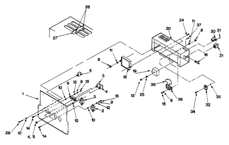 Control Panel Diagram and Parts List for 1N171 (9868-0)(9868-0) Generac Generator