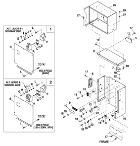 Connection Box C1 Cpl Diagram and Parts List for QT02724ANAN (5041854 - 5046648)(2008) Generac Generator