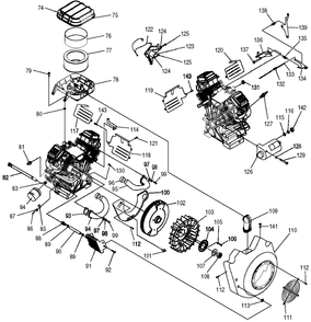 Engine 2 Diagram and Parts List for 0046660 (3805209 - 3902637)(2014) Generac Generator