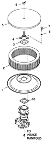 Ev Air Cleaner 3.9l C4 Diagram and Parts List for QT07039AVSN (4166739 - 4225329)(2005) Generac Generator