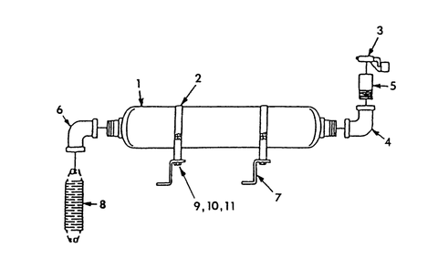 Exhaust Muffler Diagram and Parts List for 9303-5  Generac Generator