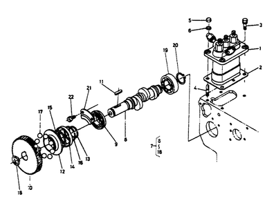 Fuel Camshaft Diagram and Parts List for 1011-C  Generac Welder