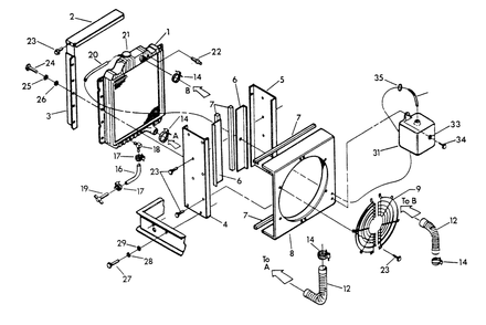 Part Location Diagram of 69693-A Generac Radiator