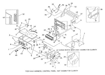 Control Panel Diagram and Parts List for 0803-0  Generac Generator