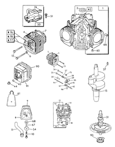 V-Twin Engine Parts (Part 2) Diagram and Parts List for 9426-0  Generac Generator