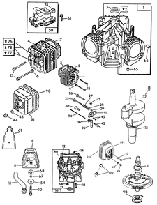 Engine Common Parts 2 Diagram and Parts List for 9592-1  Generac Generator