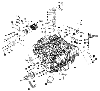 Engine Common Parts Lh 4.6l G3 Diagram and Parts List for CT08046ANSN (3507V24654)(2007) Generac Generator