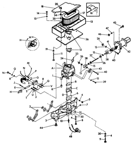 Carburetor (Part 1) Diagram and Parts List for 9340-2  Generac Generator